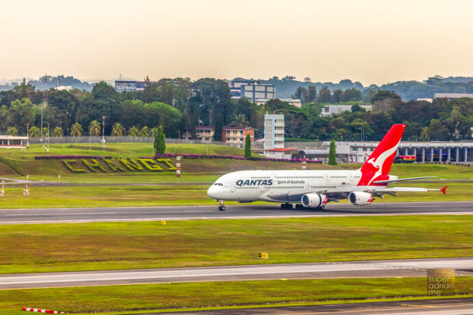 Qantas A380 at Changi Airport -1619