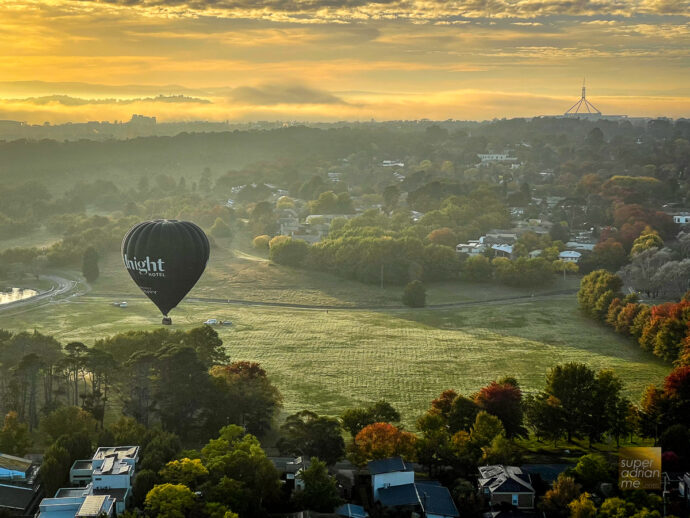 Canberra, Australia - view from a hot air balloon