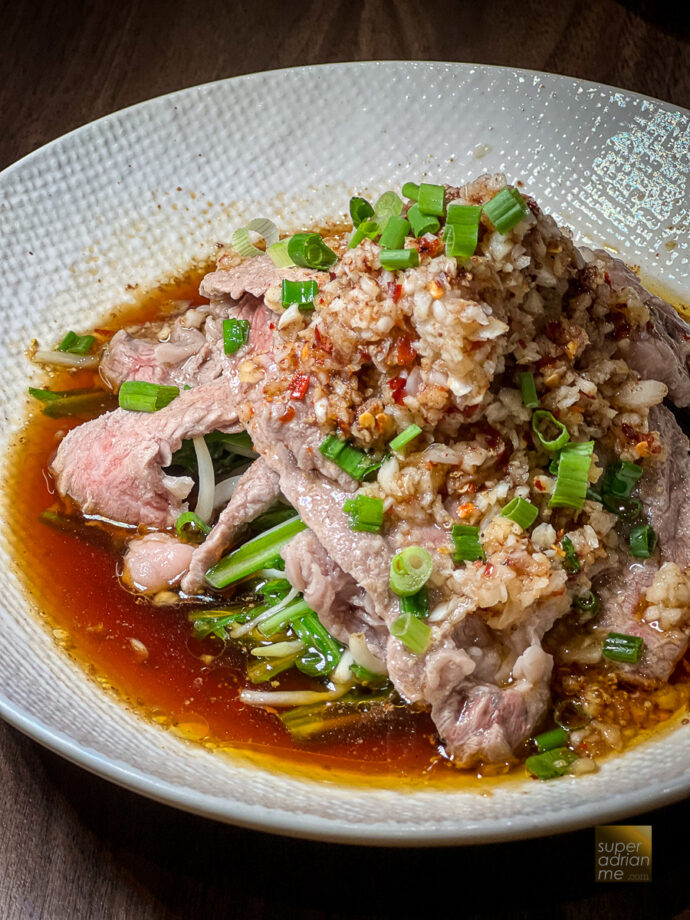 Poached Sliced Beef with Sze Chuan Peppercorn