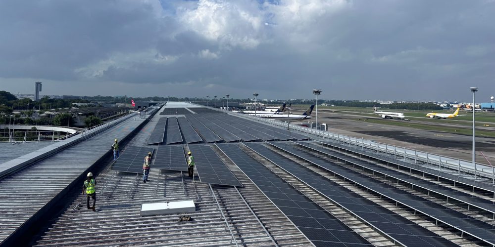 Largest single-site rooftop solar panel system at Changi AIrport