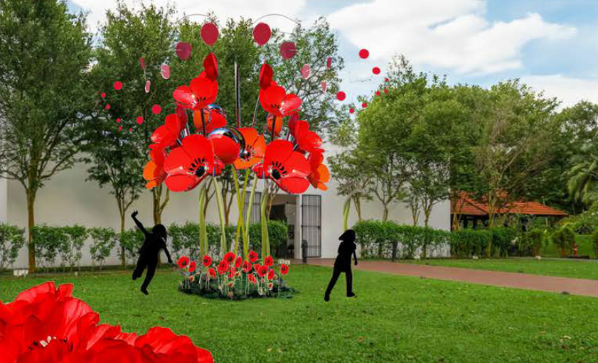 Dancing Poppies by Artist Florence Ng Artist Impression (Source: National Heritage Board)