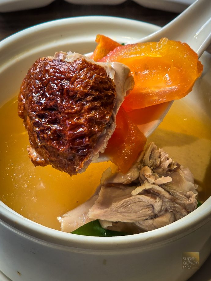 Boiled Duck Soup with Salted Vegetables and Bean Curd