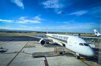 Singapore Airlines Boeing 787-10 at Adelaide Airport