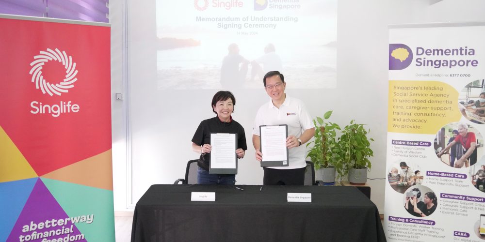 Pearlyn Phau Group CEO Singlife and Jason Foo CEO Dementia Singapore