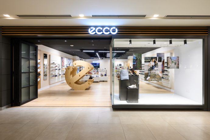 ECCO's biggest store in Singapore at Plaza Singapura spans 1,367 square feet