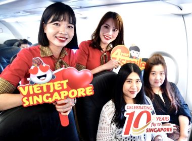 Vietjet celebrates 10 years connecting Vietnam and Singapore (Vietjet photo)