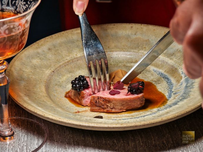 Aged Silver Duck, Fermented Summer Berries & Spiced Seven Tails Brandy Broth