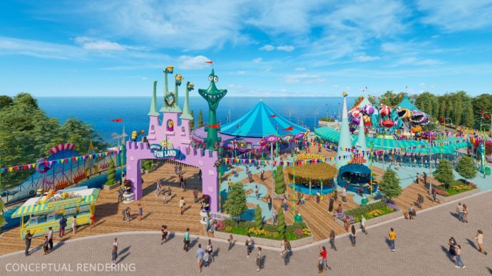 Conceptual rendering of Super Silly Fun Land in in Illumination’s Minion Land. PHOTO CREDIT: UNIVERSAL DESTINATIONS & EXPERIENCES.
