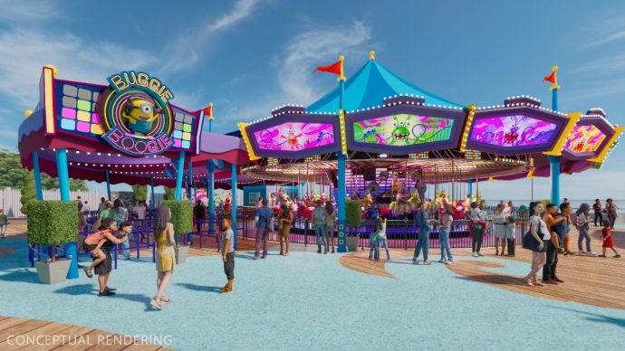 Conceptual rendering of Buggie Boogie, the first-ever Minion dance party-themed carousel, which is exclusive to Universal Studios Singapore. PHOTO CREDIT: UNIVERSAL DESTINATIONS & EXPERIENCES.