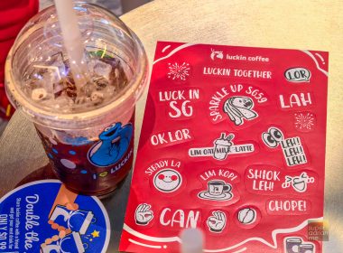 luckin coffee - Grape Fizzy Americano and National Day stickers