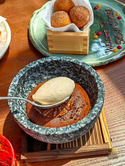 SUSHISAMBA - MANJARI CHOCOLATE FONDANT with
