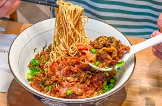 Lenu Chef Wai's Noodle Bar - Seasonal Braised Char Siew Pork Ribs with Mui Choy Dry Noodle