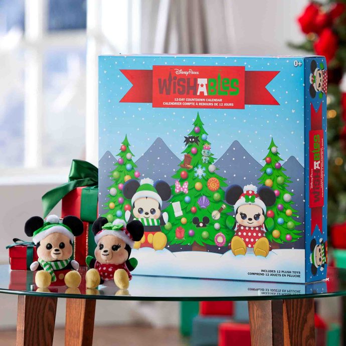 Disney Parks Wishables Plush Holiday Countdown Calendar