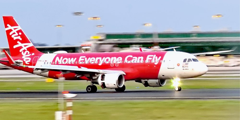 AirAsia AK aircraft at Changi Airport 2024