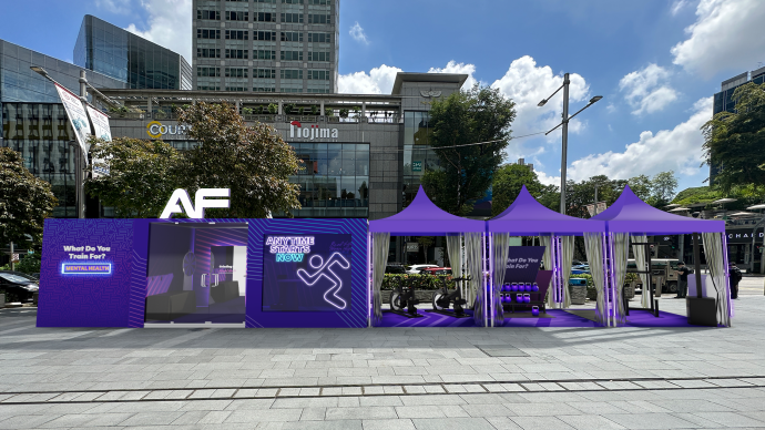 Anytime Fitness Pop-up Gym Rendering