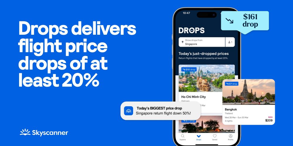 SKYSCANNER SINGAPORE DROPS