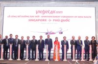 The official announcement ceremony of Vietjet's direct Singapore – Phu Quoc route, launching in May 2025