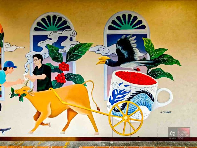 Tiffany Lovage's Murals on the exterior of the Starbucks Smith Street outlet in Chinatown | SUPERADRIANME.com Tiffany Lovage's Murals on the exterior of the Starbucks Smith Street outlet in Chinatown