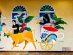 Tiffany Lovage's Murals on the exterior of the Starbucks Smith Street outlet in Chinatown