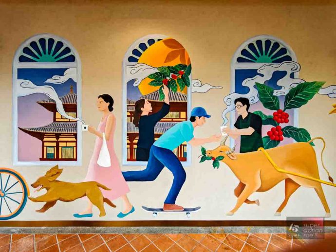 Starbucks 37 Smith Street Chinatown Store Singapore -1744103383009 | SUPERADRIANME.com Tiffany Lovage's Murals on the exterior of the Starbucks Smith Street outlet in Chinatown