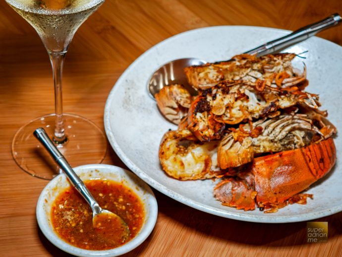 JATI Koh Russey - Beach Club Night BBQ Seafood menu - Slipper Lobster - Sihanoukville Lobster, fresh vegetable & herb, Green Kho Kong Sauce (USD29) | SUPERADRIANME.com JATI Koh Russey - Beach Club Night BBQ Seafood menu - Slipper Lobster - Sihanoukville Lobster, fresh vegetable & herb, Green Kho Kong Sauce (USD29)