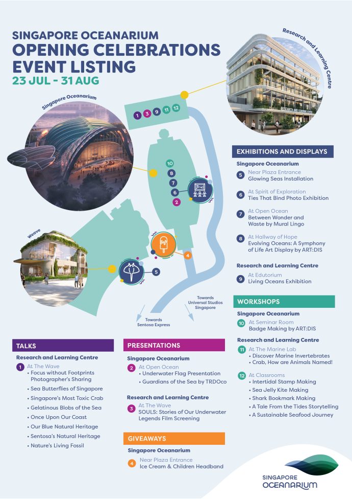Singapore Oceanarium Opening Celebration Event Map | SUPERADRIANME.com