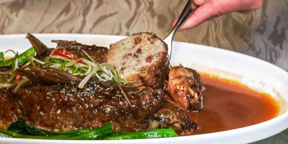 Stir-fried River XIN Cuisine - Shunde Classics June 2025 - Stuffed Whole Dace Fish with Savoury Fish Paste