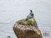Girl in a Wetsuit by Elek Imredy installed in 1972 just off the northern shore near the Vancouver Rowing Club