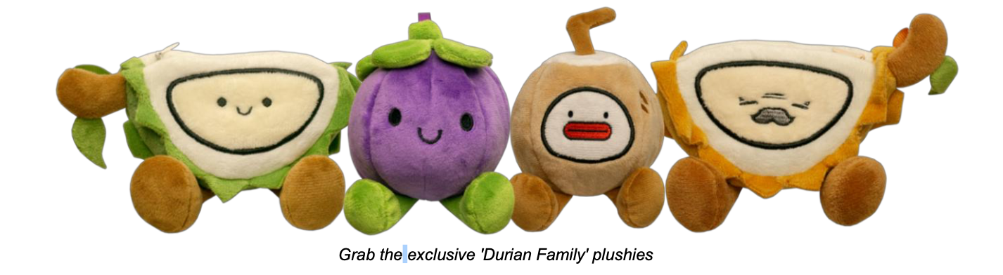 Sunway Durian Carnival 2025 - 'Durian Family' plushies *Sunway photo)
