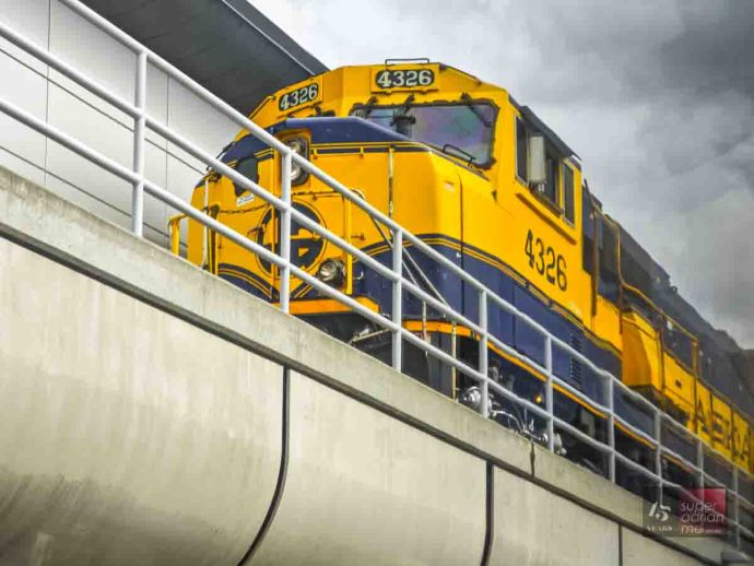 Alaska Railroad at Bill Sheffield Alaska Railroad depot in Anchorage - 16 May 2025