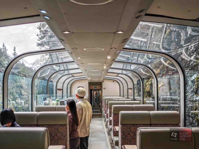 Glass Dome Ceiling in the Alaska Railroad trains