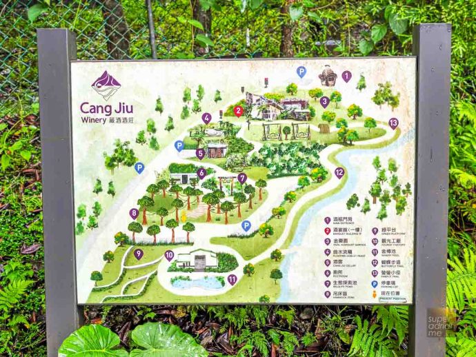 Map of Cang Jiu Winery in Yilan, Taiwan