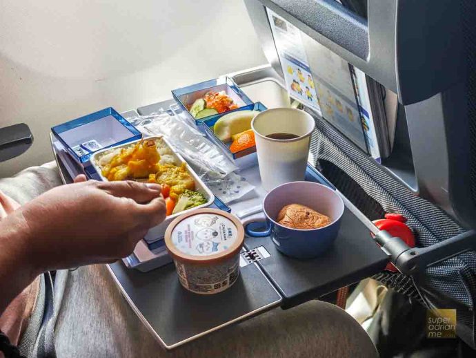 China Airlines inflight meal. Breakfast from TPE to SIN