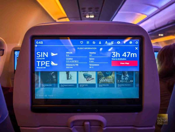 SIN - TPE on China Airlines