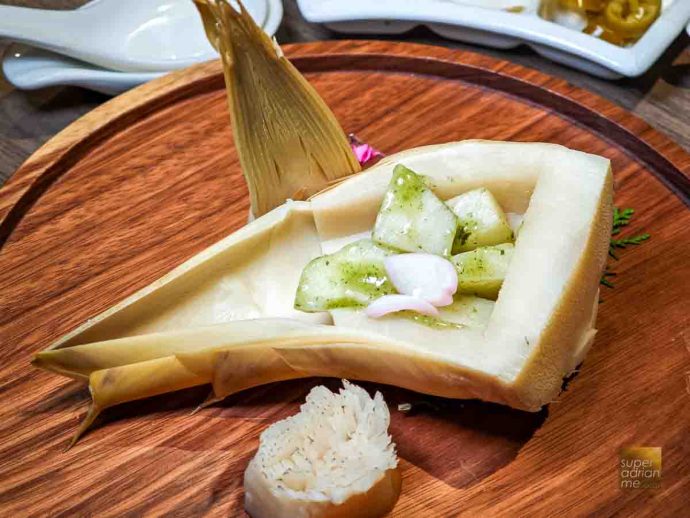 DINE - Sichuan Dou Hua x Yang Ming Springx Nishikane August 2025 -194327 | SUPERADRIANME.com Fresh Taiwanese Bamboo Shoot in Sweet Basil Sauce