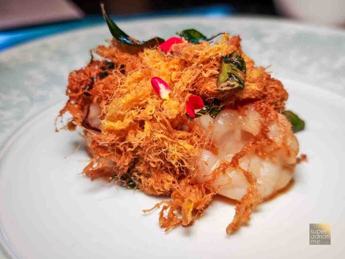 Wok Fried Prawn Ball, Buter Milk Egg Floss (YEN) | SUPERADRIANME.com Wok Fried Prawn Ball, Buter Milk Egg Floss (YEN)