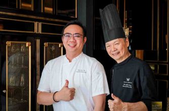Madame Fan Executive Chef Pak Chee Yit (left) and YEN, W Kuala Lumpur Executive Chinese Chef Tan Kim Weng (right) at Madame Fan on 12 September 2025