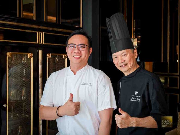 Madame Fan Executive Chef Pak Chee Yit (left) and YEN, W Kuala Lumpur Executive Chinese Chef Tan Kim Weng (right) at Madame Fan on 12 September 2025 | SUPERADRIANME.com Madame Fan Executive Chef Pak Chee Yit (left) and YEN, W Kuala Lumpur Executive Chinese Chef Tan Kim Weng (right) at Madame Fan on 12 September 2025