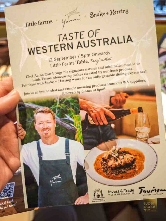 Little Farms WA! Fest 2025 - Chef Aaron Carr from Yarri Australia at Little Farms Tanglin kitchen on 12 September 2025