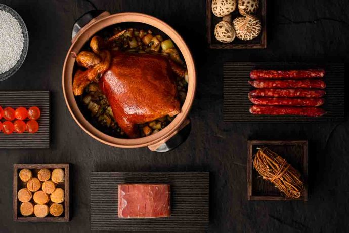 脆皮糯米雞Crispy Glutinous Rice Chicken w ingredients - | SUPERADRIANME.com Pearls by the Fragrant Harbour - Four-Hands Collaboration at Hoi King Heen