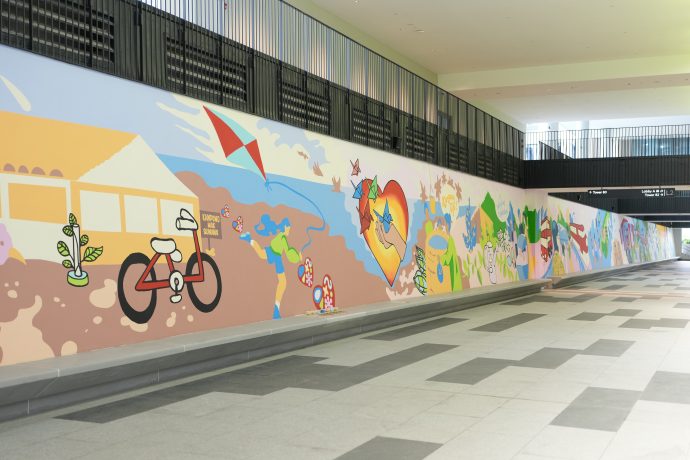 Photo 5 | SUPERADRIANME.com Recognised by the Singapore Book of Records, Our Punggol Story, is officially the nation’s longest hand.painted mural at 132-metres long. (North East CDC photo)