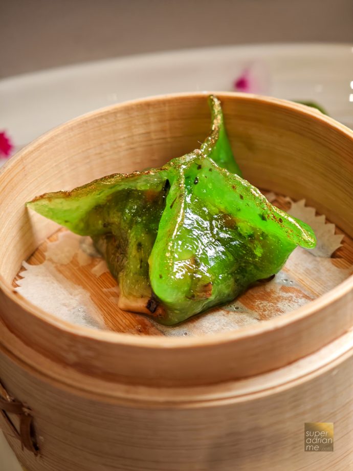 Shang Palace - Steamed Crystal Dumplings with Black Truffle, Assorted Mushroom and Preserved Olives