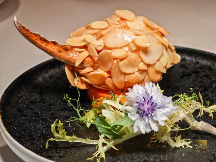 Shang Palace - Deep Fried Crab Claw with Shrimp Paste and Almond Piece