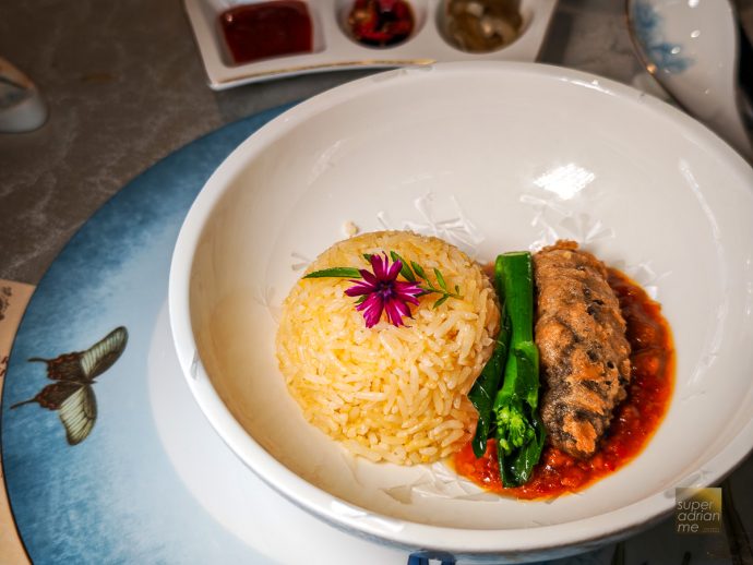 Man Fu Yuan 2026 CNY - Golden Fried Rice with Crispy Premium Spiky Sea Cucumber and Preserved Leek Sauce