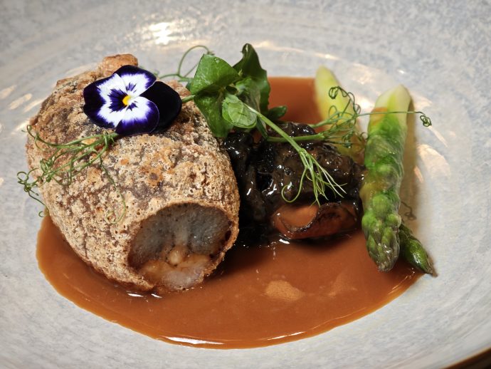 Yan Ting CNY 2026 - Crispy Sea Cucumber Stuffed with Prawn Paste, Prosperity Oyster and Pumpkin Broth