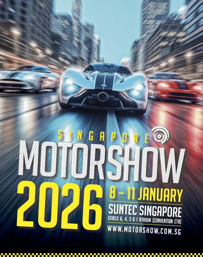 Singapore Motorshow 2026 Poster | SUPERADRIANME.com Singapore Motorshow 2026