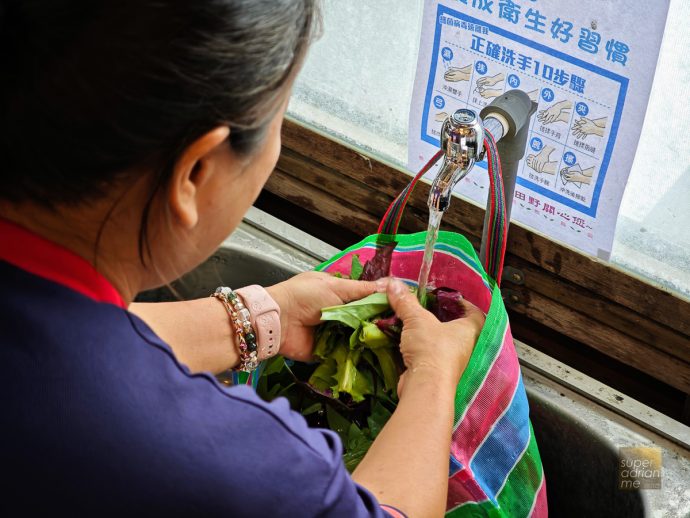 Washing Vegetables for Cooking class at Sakula Grange in Taiwan | SUPERADRIANME.com Washing Vegetables for Cooking class at Sakula Grange in Taiwan