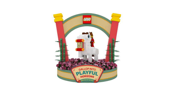 LEGO Hugo the Horse Pop Up Display | SUPERADRIANME.com Hugo the Horse Pop Up Display (Source: LEGO)
