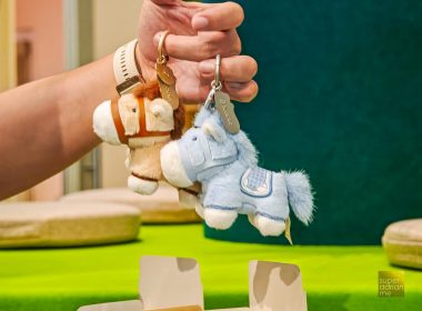 CHAGEE Pony Plushie Charm in Blue and Brown