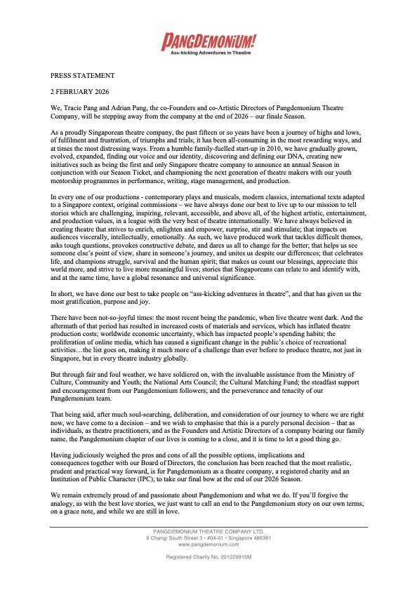 Pangdemonium Press Statement | SUPERADRIANME.com